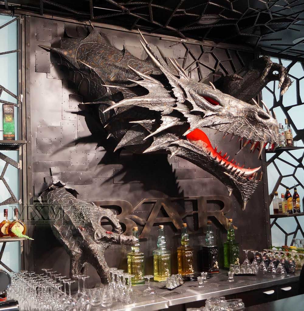 Скульптура из металла - Дракон